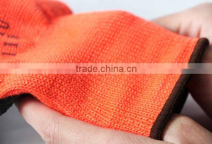 Breathable Polyester Latex knitted working gloves