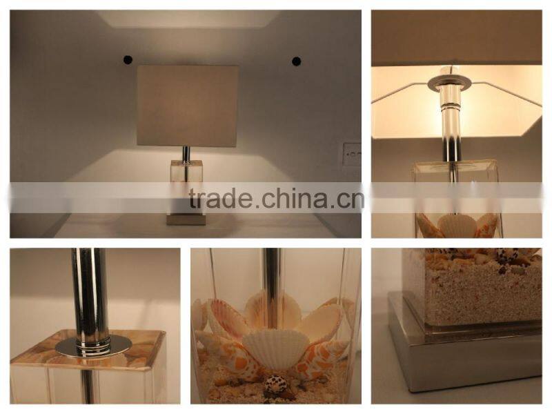 DIY Beach Shell Resin Luxury Unique Amber Table Lamps Modern Hotel Table Lamp