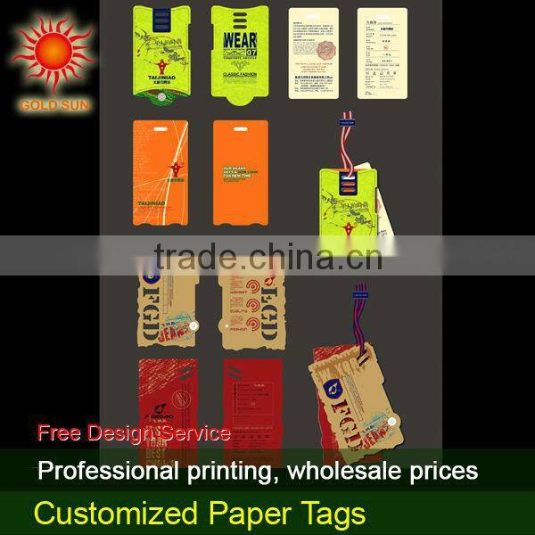 folded paper hang tag