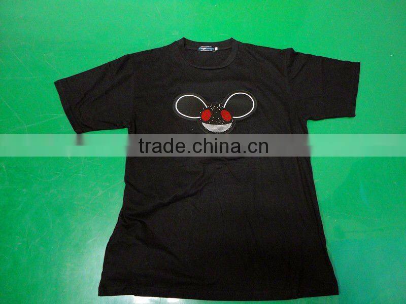 EL flashing panel t shirt