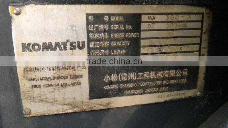 WA380-3 used komatsu wheel loader, also WA70,WA100,WA380-6,WA470-5 used loader