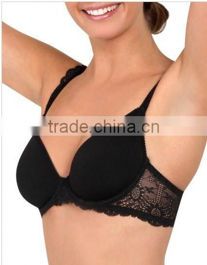 2014 new arrival ladies underwear padded lace bra