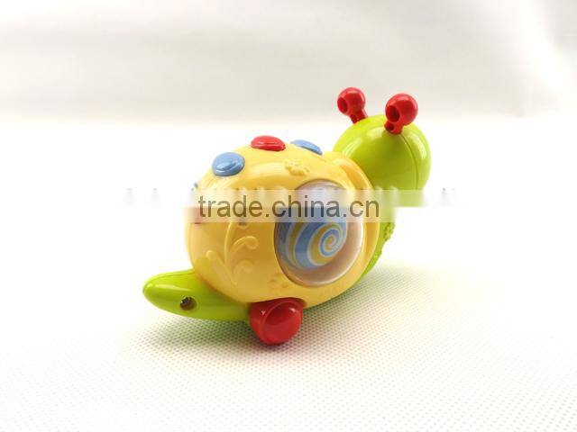 Cute and mini yellow plastic turbo snail toys