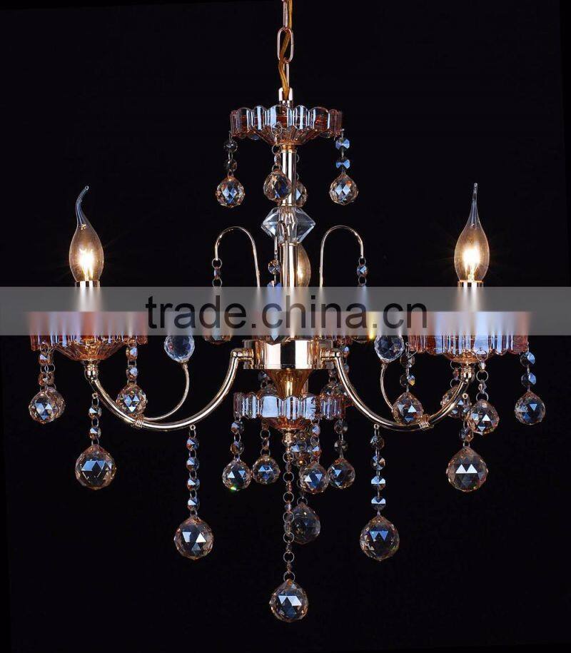 WD1822-3/5/8/8+4 Global Export Luxury Champagne Gold Iron K9 Crystal chandelier