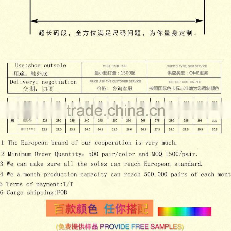 New outsole TPR soles for shoe making