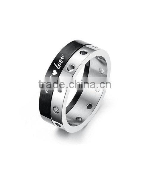 Stainless Steel Polished hot sell LOVE Ring