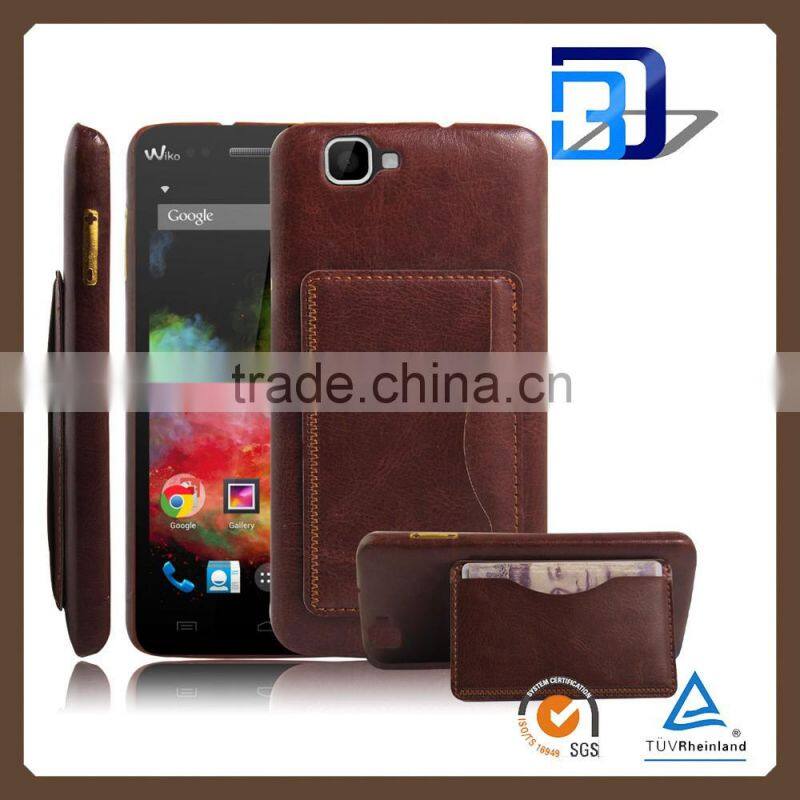Manufacturer Wholesale Flip PU Leather Back Wallet card pocket Kickstand cover For Wiko Rainbow 4G fast delivery