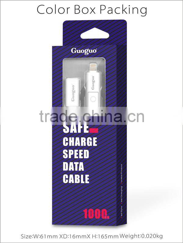 Factory price high speed MFI cable metal 8pin mfi data cable for iphone7