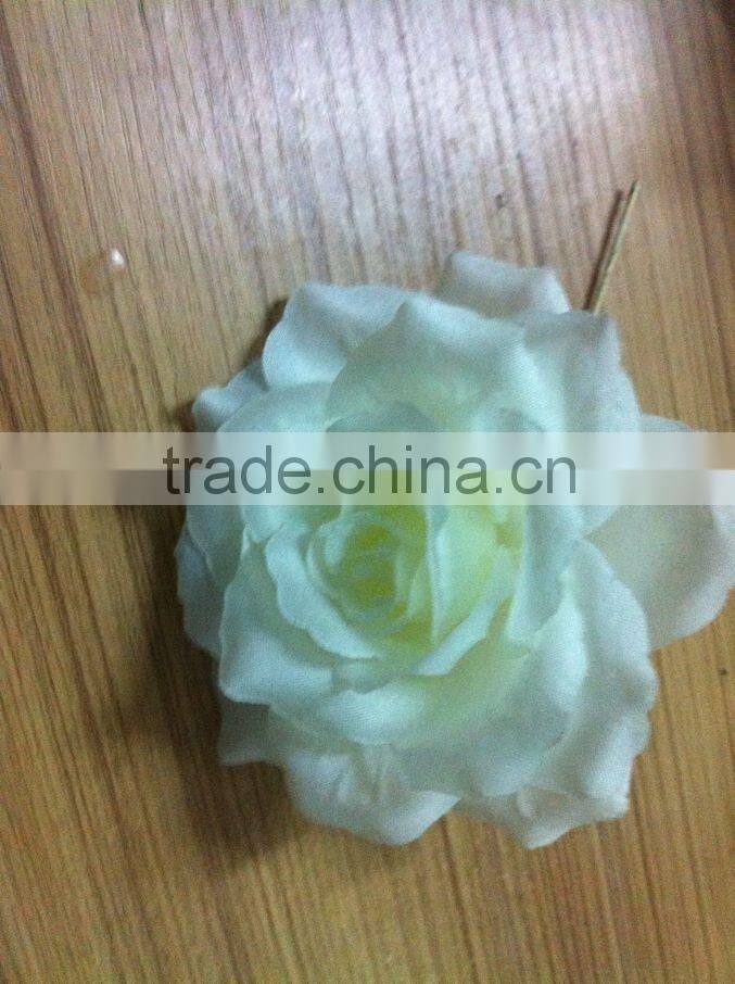 Artificial flower head silk flower head rose flower