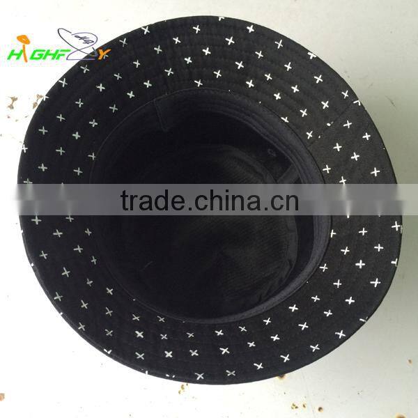 fashion custom all over screen printed logo bucket hat fisherman hat