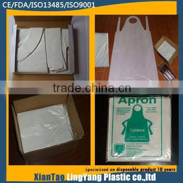 Machine Blue Cheap Disposable Nonwoven PE Apron