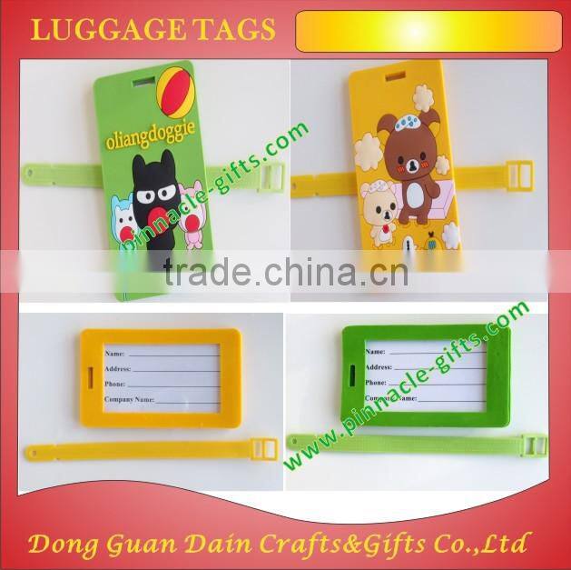 luggage tag/soft pvc luggage tag/pvc bagage tag