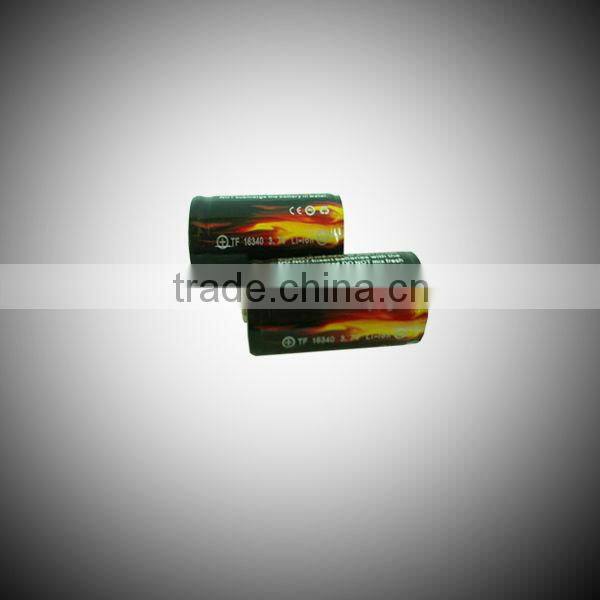 Factory directly sale, TrustFire 3.7Volt 880mAh 16340 Protected high recycle rechargeable battery holder from original factory