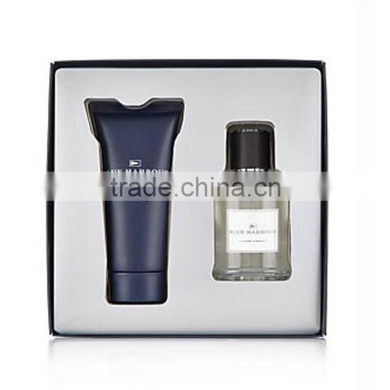 Fashion paper cosmetic box with cmyk and gold stamping , makeup kit paper packing gift box