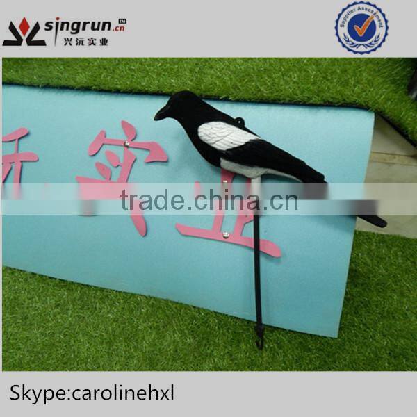 Wholesale Flocked Full Body Plastic Magpie Hunting decoys/Bait for Hunt