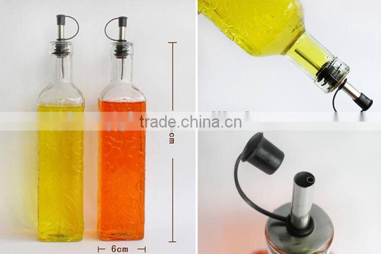 500ml glass vinegar bottle with dispenser cap