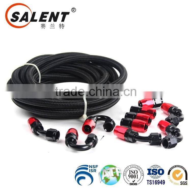 Stainless Nylon Braided Fuel Line Flexible Oil Gas Hose AN12