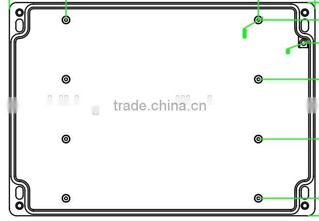 ip66 outdoor enclosure with hinged 332*232*180mm