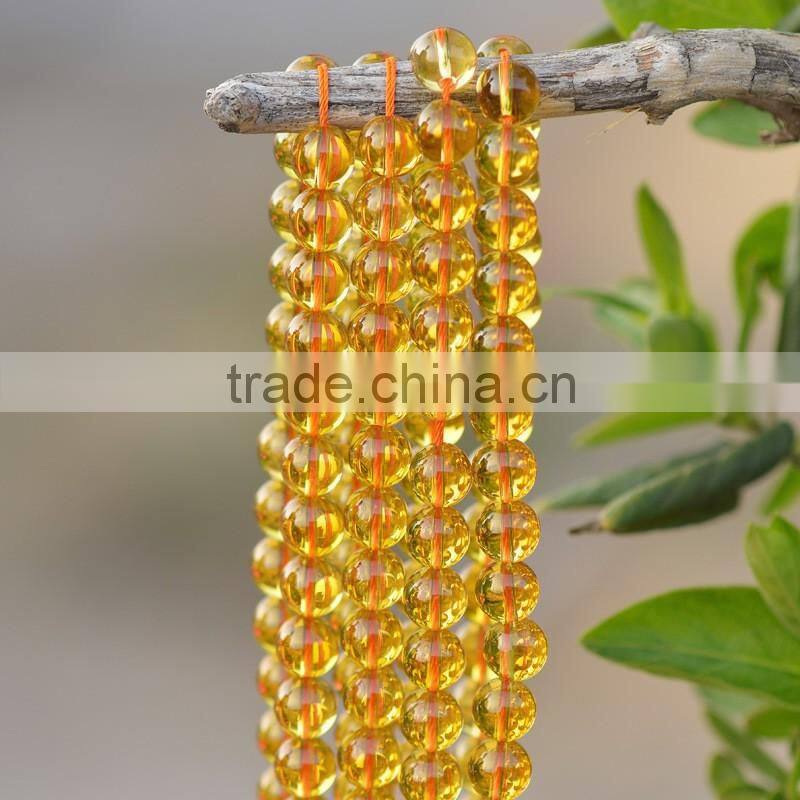 4mm 6mm 10mm 12mm 14mm synthetic yellow cheap AAAAA grade wholesale gemstones citrine