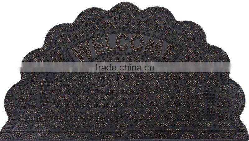 Welcome anti slip entrance floor PVC front door mats