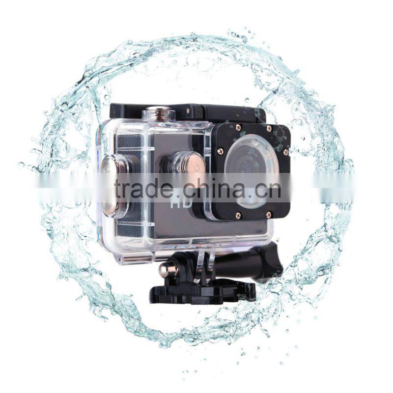 HD 720P Sport DV Action Camera 2.0" LCD 90 Degree Wide Angle Lens 30M Waterproof Mini Digital Camcorder