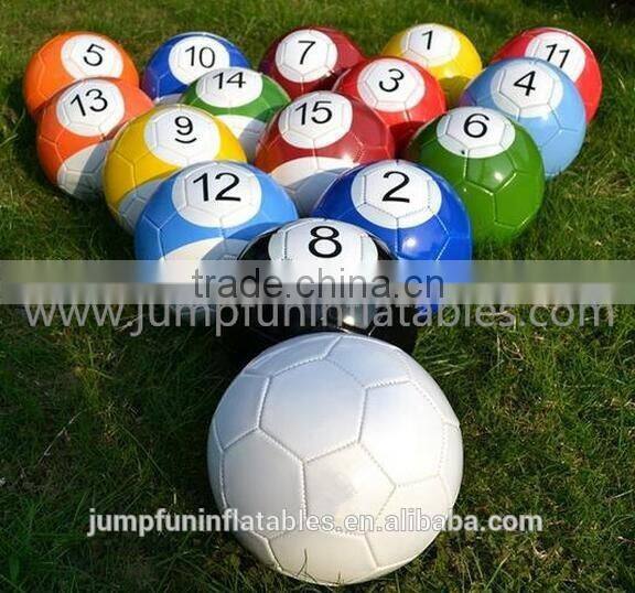 2016 new inflatable sports game, inflatable snooker football, adults inflatable billiard football table