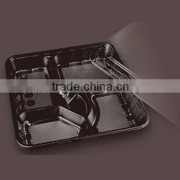 2015 Hot sale 4 compartment plastic disposable lunch trays
