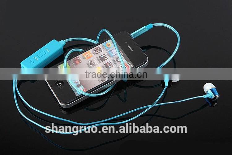 Best selling universal multi-color glowing In-Ear led headset with flashing laser