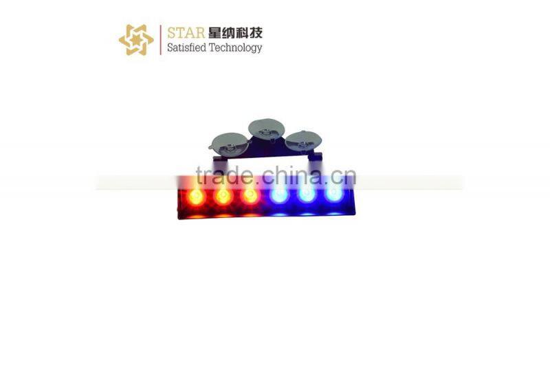 3W*6LED red blue visor warning lighting