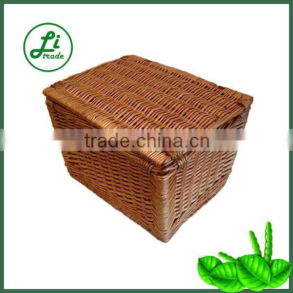 large wicker laundry storage box