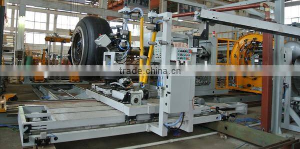 Radial agricultural tire building machine