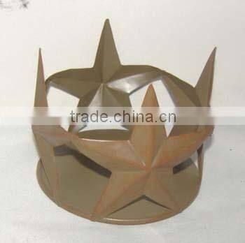 antique wrought iron candle holders, metal crown candle holder