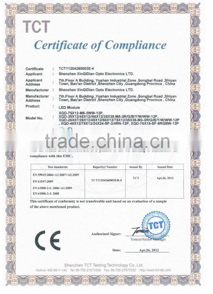 XQD ip68 waterproof square 4led module led display module