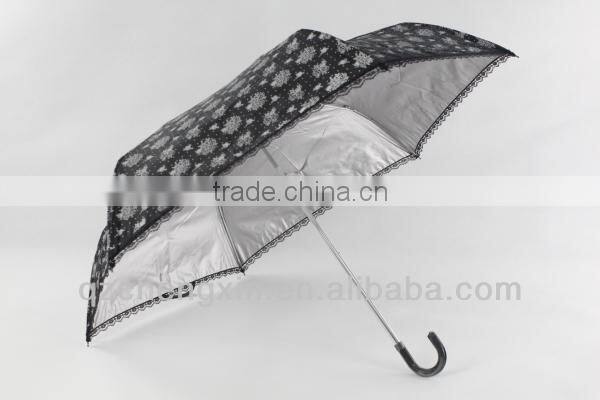 flower printed UV cut parasol umbrella