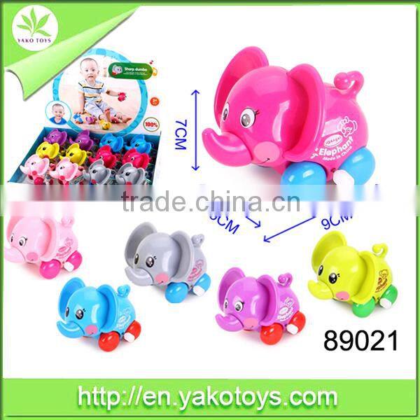 Funny mini plastic animal toys wind up promotional Elephant toy for kids