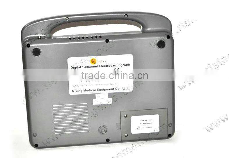 High quality 3.8 inch LCD 12-lead ECG signal one channel digital ECG machine