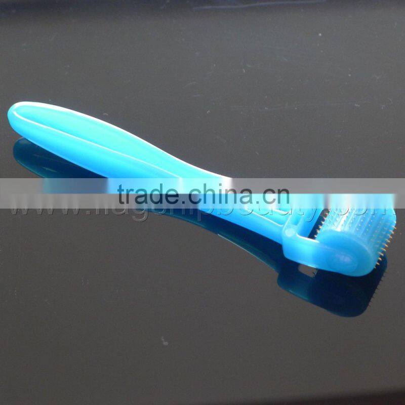 2014 micro needle roller therapy acne removal 192 needles blue derma roller