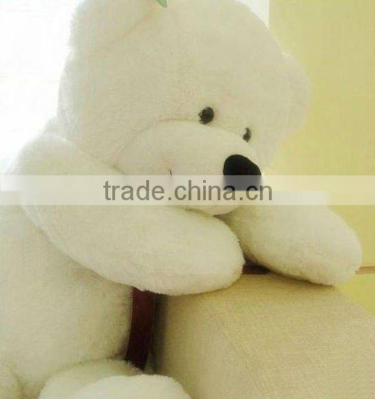 High quality Plush stuffed animals pass ICTI, white cute bear