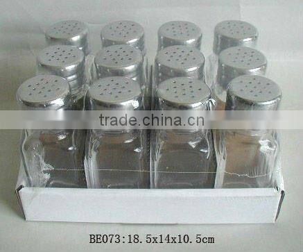 glass jar set with shrink wrap