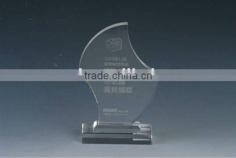 2012NEW HOT SALE glass acrylic trophy cup and trophies