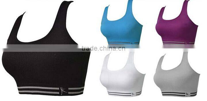 New Hot Sexy Girls Seamless Sports Bra Yoga Fitness Padded Stretch Seamless Gym Tank Top Bra