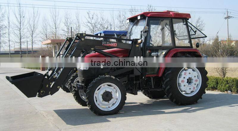 80hp 4wd tractor with cabin with front end loader