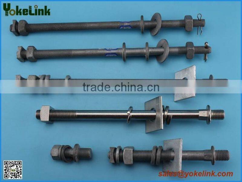 Poleline hardware ANSI135.31 Carbon steel single upset spool bolt