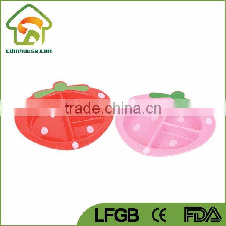 Heart Shaped Plastic Plate with Divider