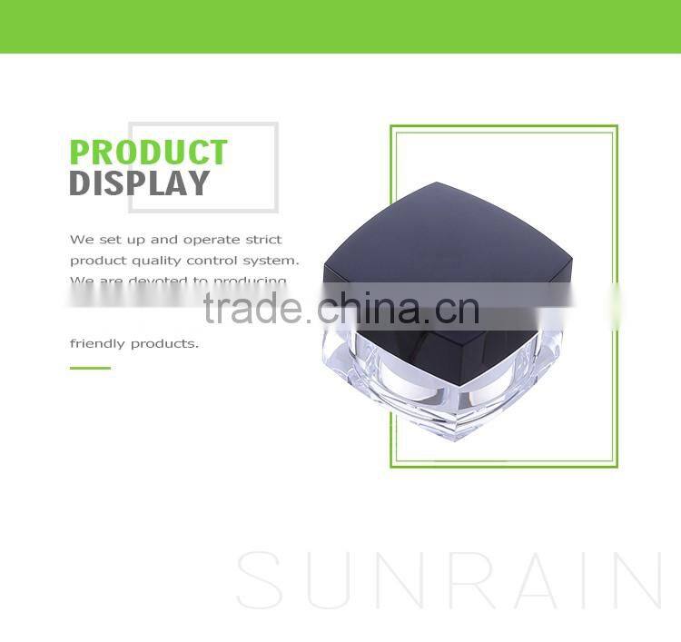 Beauty high quality empty luxury face cream white square cosmetic jar