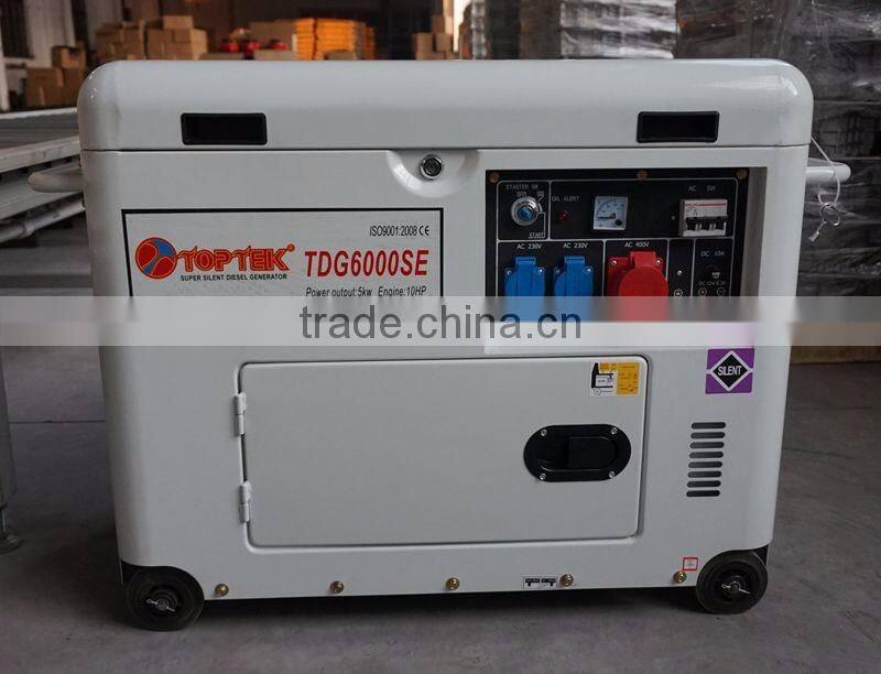 2016 hot sale silent type 5kv diesel generator