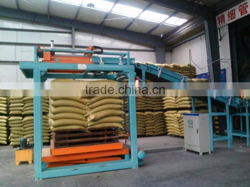 High-level full automatic palletizer and wrapping machine line