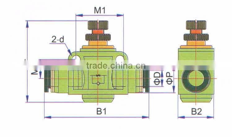 JULY Factory made PU plastic pneumatic Push-in SC speed control valve for tube fittings