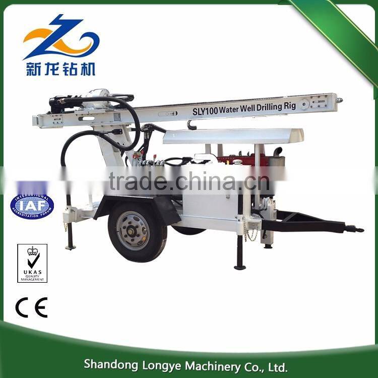 High quality 120m Depth SLY100 portable water well drilling rig, water well rig drilling machine portable