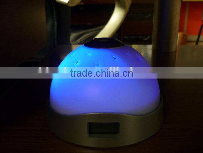 Projection Clock with LED Color-Change Projector